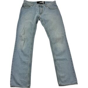 Love Moschino Straight Leg 5 Pocket Jeans Light Blue Men's Size‎ 34x32